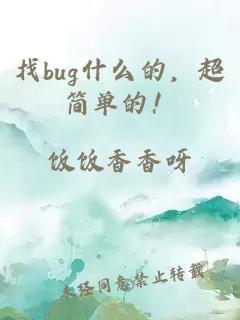 找bug什么的，超简单的！